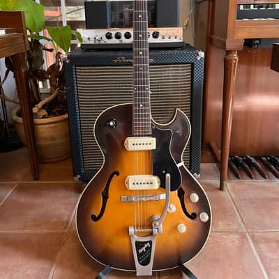 1957 Guild T-100D Slim Jim Thinbody Archtop Starfire electric guitar and HSC image 1