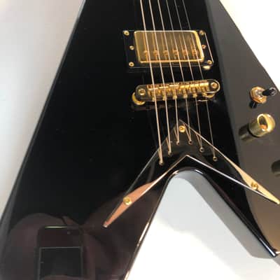 Harley Benton Victory Plus BK Deluxe "V" Style Guitar with Gold Hardware  2022 image 1