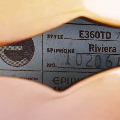1967 Epiphone Riviera E360TD 12 String XII with Hardshell Case image 6