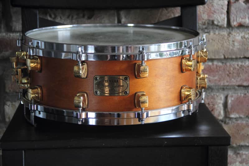 Yamaha Maple Custom - natural vintage 5.5x14" snare drum image 1