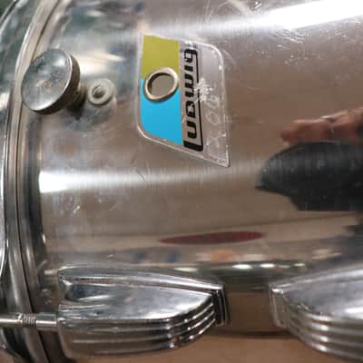 US LUDWIG 1970S STAINLESS STEEL 5PC KIT 05142022 image 3