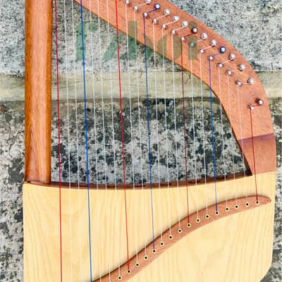 22 String Lute Harp – Portable Celtic Lyre Harp Handmade Folk Instrument - US Duty Free image 3