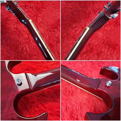 Very Rare Morris SG Deluxe (H.S. Anderson) 1973 - John Cipollina Clone? - Bigsby Style Tremolo - Original Maxon Humbuckers - Cherry Finish - Made In Japan MIJ image 13
