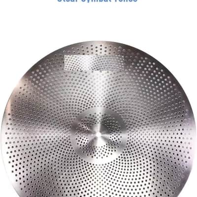 Low Volume Cymbal Pack Mute Cymbal Set 5 Pieces, 14"hi-hat+16"crash+18"crash+20"ride,sliver image 3