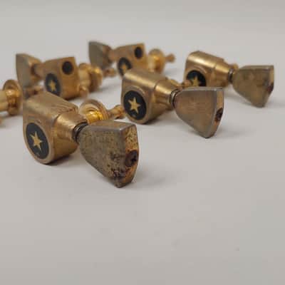 Vintage Gotoh Ibanez Japan 1970's Tuners 3x3 Gold Star Keystone PF200 or Similar image 3