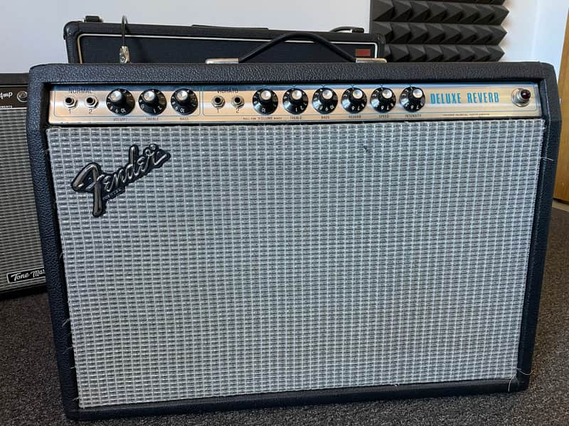 Fender Deluxe Reverb Silverface Vintage Blackfaced orig. Speaker image 1