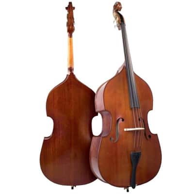 Palatino VB-029 Bergamo Solid Hand-Carved Upright Bass + Carrying Bag, 3/4 Size image 5