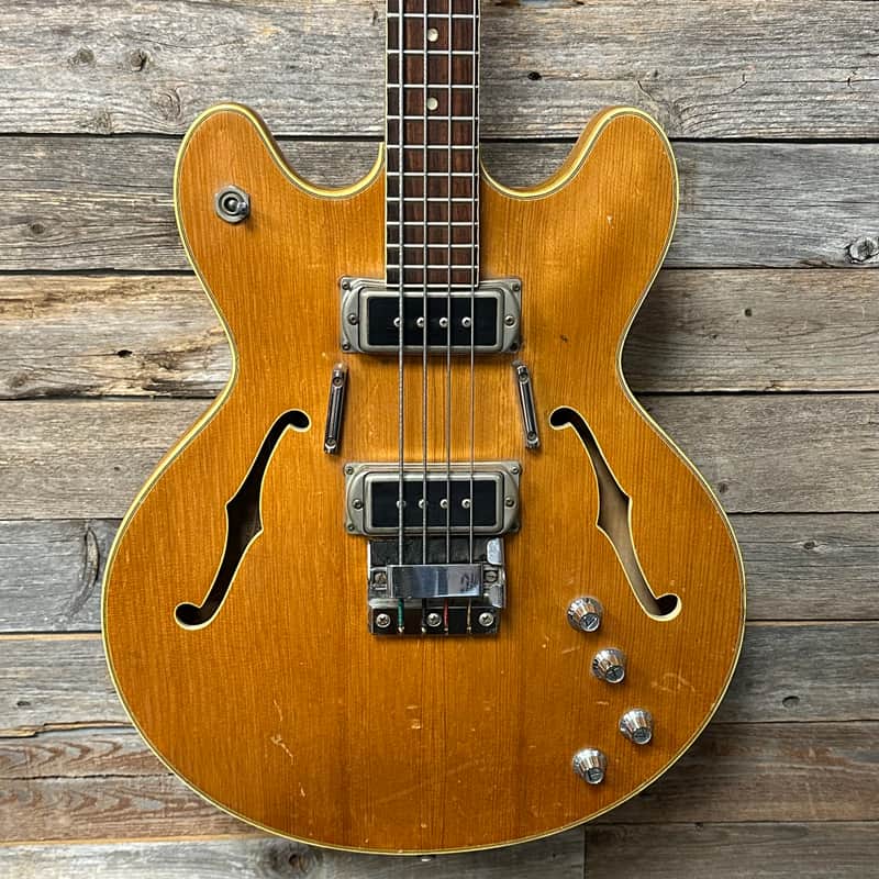 Framus Vintage Hollow Body F Hole Bass Guitar re-set by Brann Guitar Works