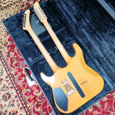[SUMMER SALE] ESP Custom Order George Lynch Double Neck, Birdseye Maple, Natural Quilted Maple, Lawsuit Banana Headstock, MIJ Japan image 20