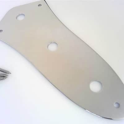 True Custom Shop® 3 Hole Chrome Control Plate for Fender Jazz Bass USA and MIM image 1