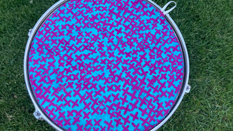 13" single layer cloth drum cover - dampener - partial mute - compare to Drum Tortillas Quesadilla or Big Fat Snare image 1