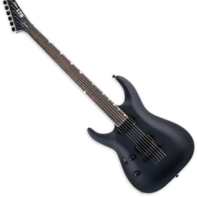 ESP LTD M-1000B Baritone Lefty Guitar Black Satin image 1