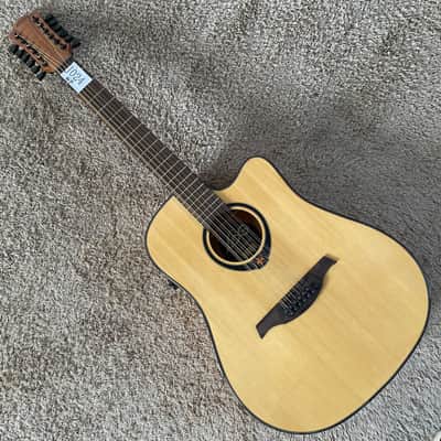 LAG 12 String Acoustic Electric Guitar, Spruce Top Body, Mahogany Neck, Rosewood Fingerboard image 23