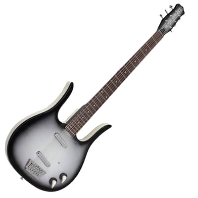 Danelectro Longhorn Baritone - Black Burst (Silver Burst) image 3