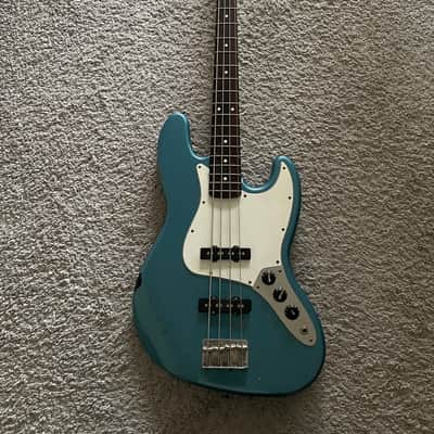 Fender Standard Jazz Bass 2000 MIM Rare Ocean Turquoise 4-String Bass Guitar image 1