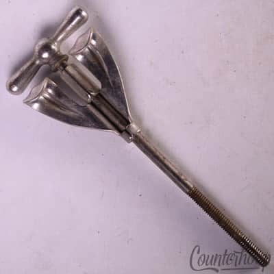 Ludwig Bass Drum Long Bow-Tie Tension T-Rods+Claws 5 1/4"Nickel 50s Club-Date US image 2
