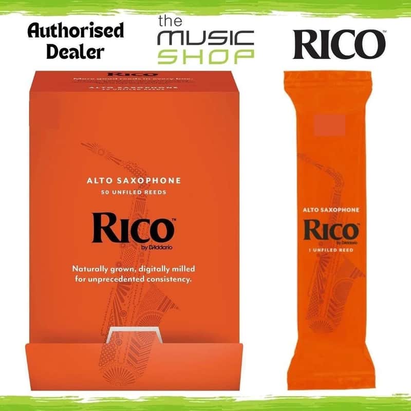 50 x Individually Sealed Rico Alto Saxophone Reeds, 2.5 Strength - RJA0125-B50 image 1