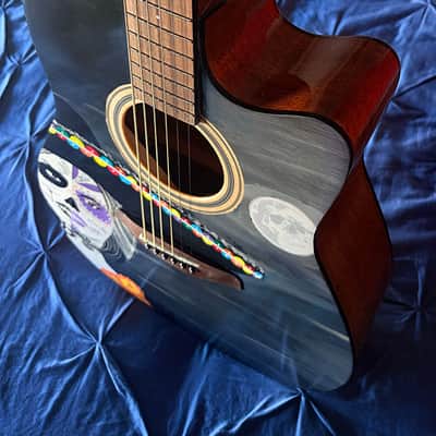 Custom Hand-Painted Yamaha FGX800C Acoustic-Electric image 2