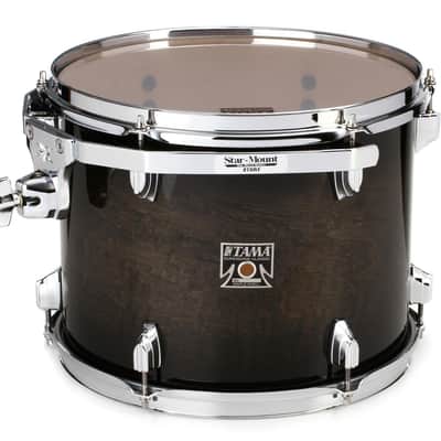 Tama Superstar Classic Mounted Tom - 10 x 13 inch - Transparent Black Burst image 1