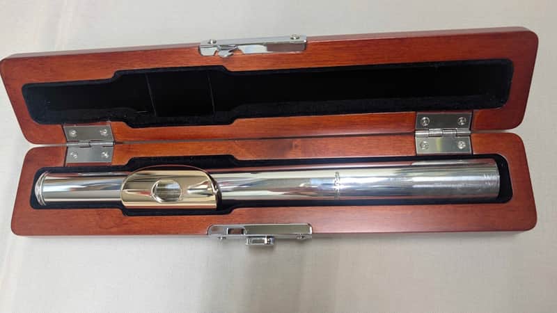 Pearl Sterling Silver Vigore Flute Headjoint – Largo Cut – 3K Gold Lip Plate image 1