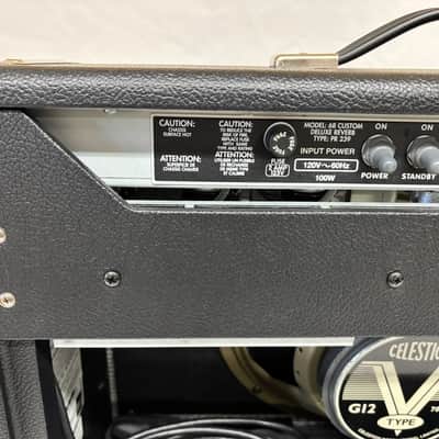 Fender '68 Custom Deluxe Reverb 2-Channel 22-Watt 1x12" Guitar Combo 2013 - Present - Black image 10