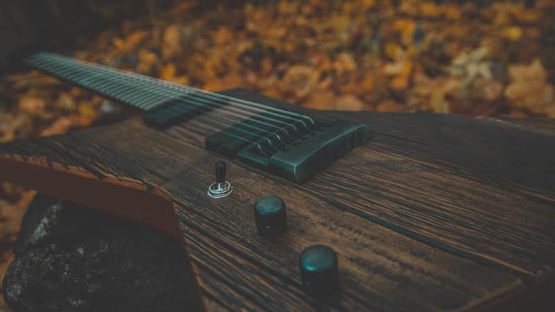 Custom “Dark Moon” 7 string Explorer  (lefty) image 1