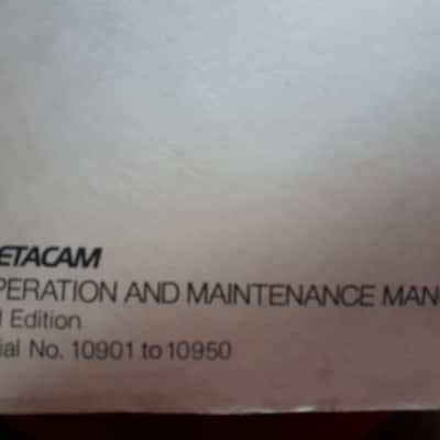 Sony Videocasette Player BVW-10P Betacam Operation and Maintenance Manual 1985 image 8