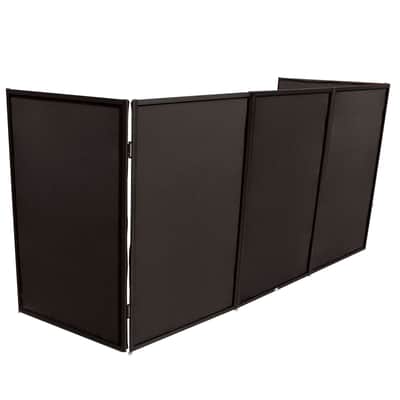 ProX Black Aluminum 5-Panel DJ Scrim Facade Frontboard w/ Travel Case + Chair image 6