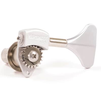 Hipshot Ultralite USA Tuner HB6Y 1/2 Satin Chrome - 5 String 4x1 Set Auth Dealer