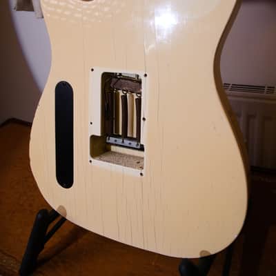 High End Vintage Fernandes TEJ-85 Telecaster Type Guitar MIJ Japan Lawsuit Era - Olympic White, Natural Relic image 13