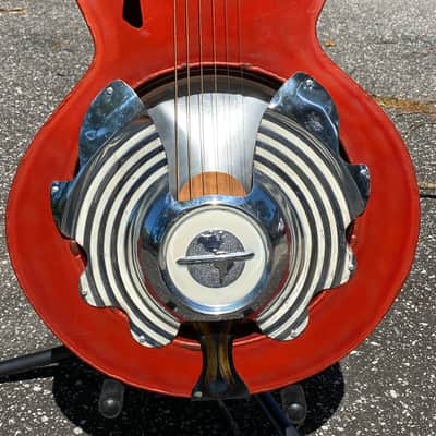 Larry Pogreba Hubcap Resonator W/HSC Red image 3