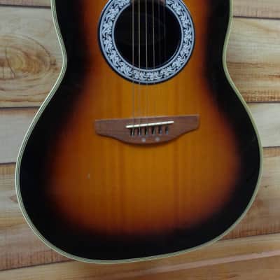 Used 1980s Celebrity by Ovation CC11 Acoustic Guitar Spruce Top Sunburst w/Case image 1