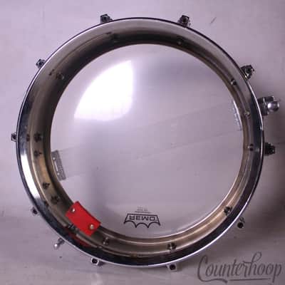 Ludwig Supraphonic 14x5" Snare Drum Red Felt 1964 USA Vintage 60s Keystone Badge image 11