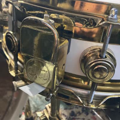 DW Zak Starkey's THE WHO, 8-Piece Tour Set with Rack and Matching Snare! 1988 - White/Gold Hardware image 19