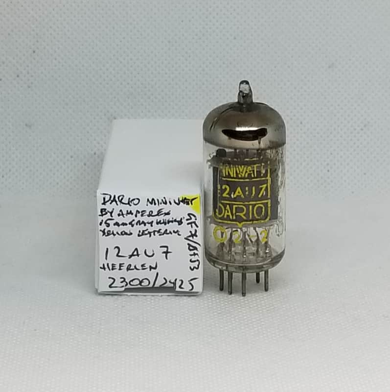Dario Miniwatt Made By Amperex 12AU7 Gray Plate Balanced Single NOS 12AU7A ECC82 image 1