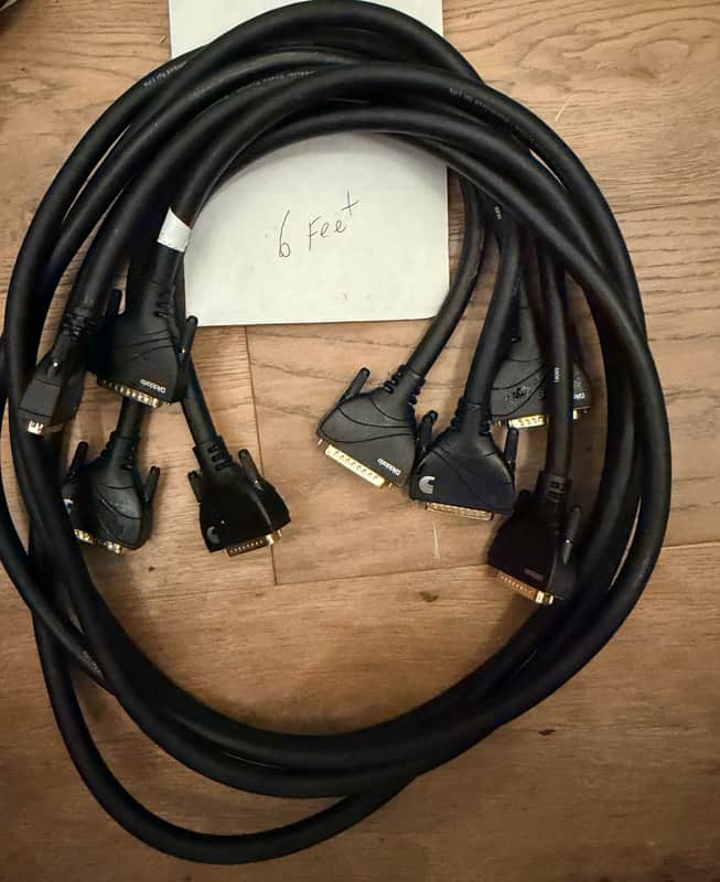 Lot of 4 - D'Addario Planet Waves PW-DB25 6 Foot Modular Snake System Core DB-25 Cables image 1