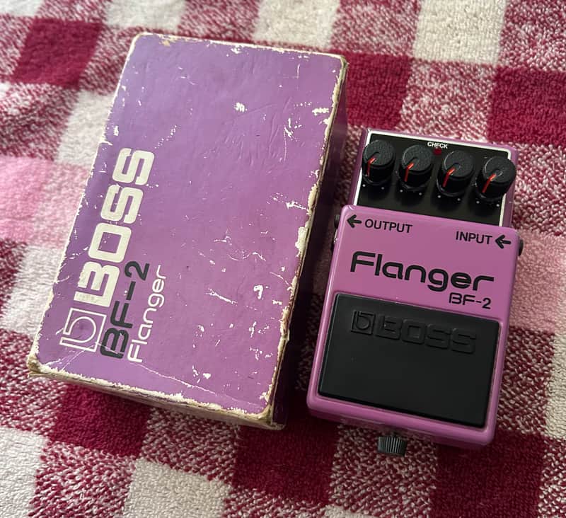 1981 BOSS BF-2 Flanger Made in Japan with Original Box - Black Label Vintage MIJ image 1