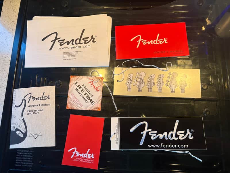 Fender Guitar Case Candy Manual Warranty Care Instructions Tags image 1