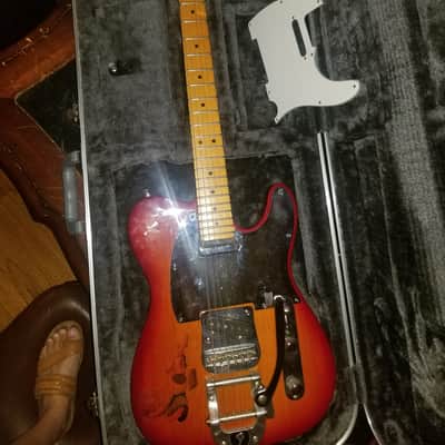 Fender Telecaster Bigsby Custom Electric Guitar 1988 neck with  2006 custom body Sunburst image 2