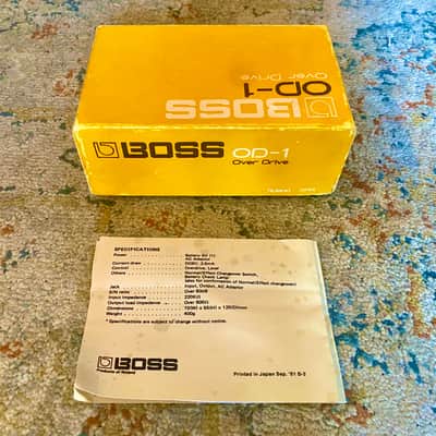 Boss OD-1 OverDrive “Long Dash” MADE IN JAPAN Black Label 1981 image 18