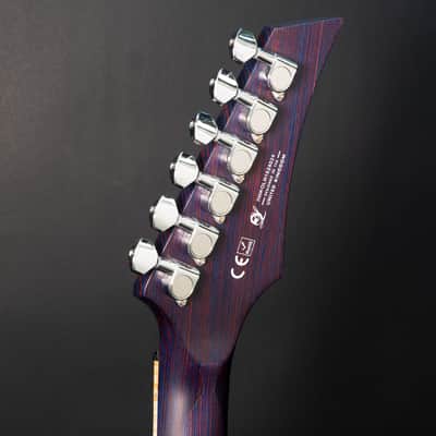Lindo Left Handed Koya Electric Guitar | Composite Neck | Luminlays | Five Elements Kanji Fretboard Inlays in Maple and Abalone Sea Shell | Japanese Wilderness Art | Designed in Bristol, UK image 9