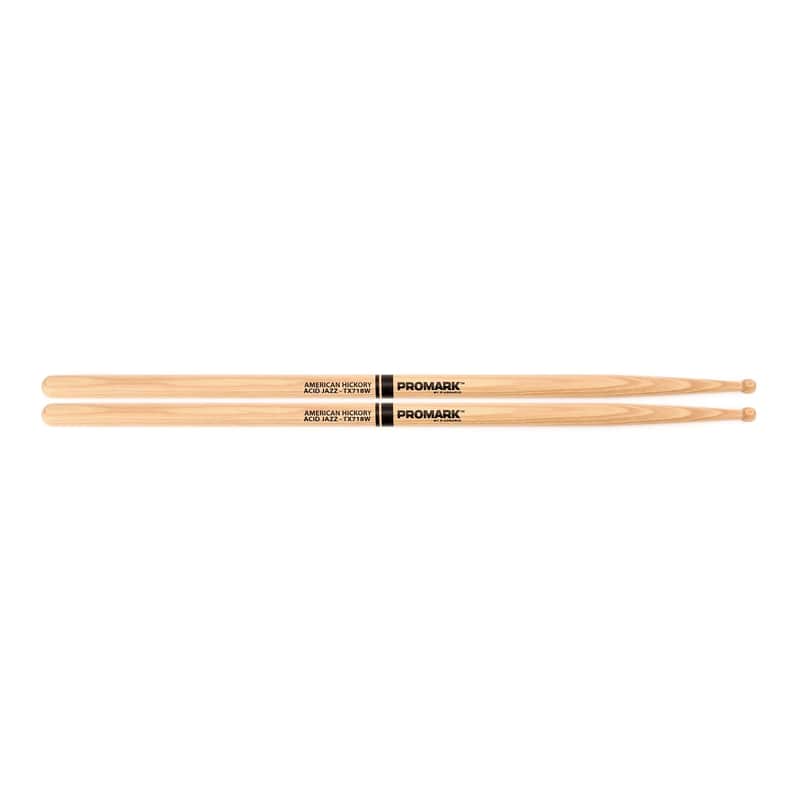 Pro-Mark TX718W Hickory 718 "Acid Jazz" Wood Tip Drum Sticks image 1