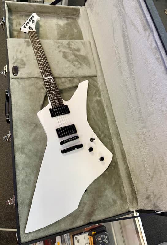 ESP LTD James Hetfield Signature Snakebyte Electric, Snow White with Hardshell Case image 1