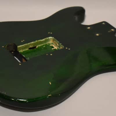 Unbranded S-Style Guitar Body HSH Floyd Rose Translucent Green image 9