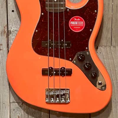 NEW Squier Classic Vibe '60s Jazz Bass - Tahitian Coral, Amazing Color! Ships Fast With A Pro Set Up! image 4