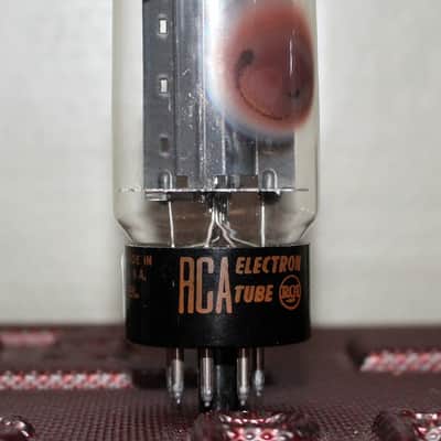 RCA 6L6GC 5881 6L6WGB BLACK PLATE SIDE GETTER TEST NOS VINTAGE 1967 image 1