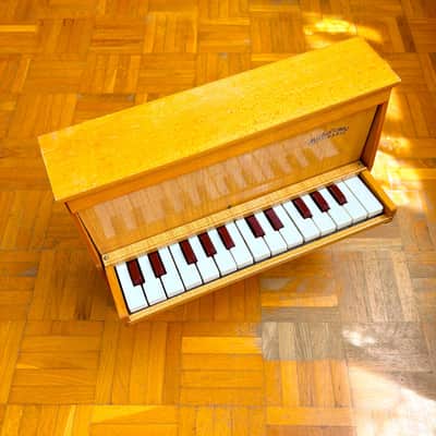 Legendary Antique Michelsonne Paris Wooden 25-Keys Upright Real Toy Piano made in France in 1950s! image 3
