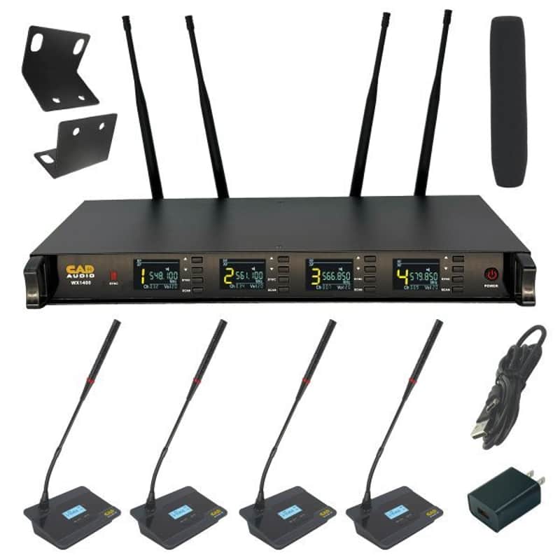 CAD Audio WX1400GN Four-Channel Wireless Gooseneck Microphone System image 1
