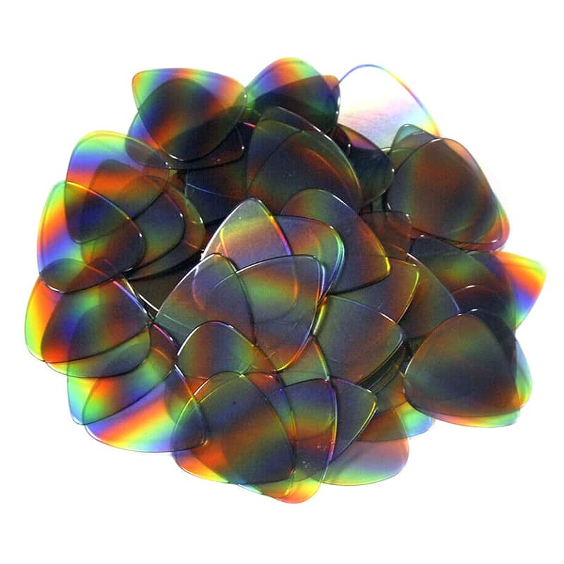 Celluloid Rainbow Guitar Or Bass Pick - 0.96 mm Heavy Gauge - 351 Shape - 50 Pack New image 1