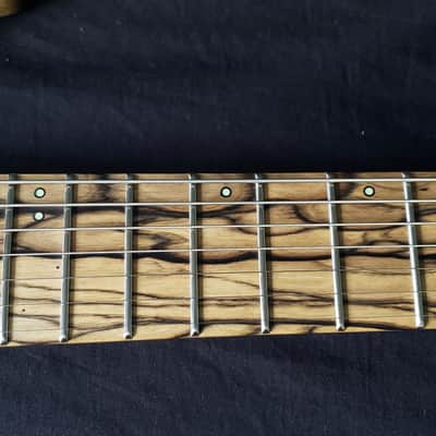 Mayones Aquila Elite S7 26.5" Reverse Headstock 4A QM top, Pale Moon Ebony Fretboard 16", Luminlay Offset Dot Inlays, Black Limba body, Wenge neck, Velvetrone Pickups image 19